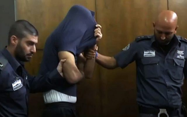 One of two Palestinian cleared of having raped a disabled Israeli woman in court in Tel Aviv on June 1, 2016 (screenshot: Walla)
