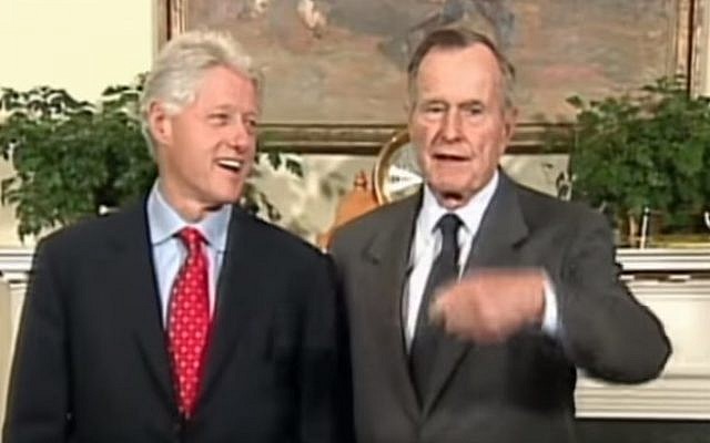 Bush Senior S Note To Incoming Clinton Was A Class Act The Times Of Israel