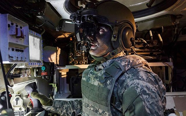Elbit's IronVision imaging system allows tank and vehicle commanders to view their surroundings from inside the vehicle. (Courtesy)