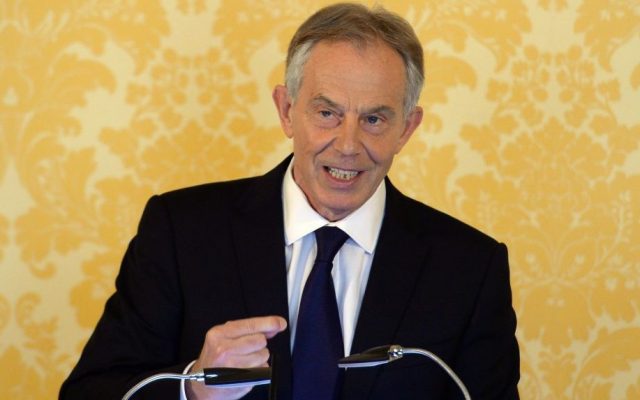 British former Prime Minister Tony Blair holds a press conference at Admiralty House, London, on July 6, 2016. (Stefan Rousseau/Pool via AP)