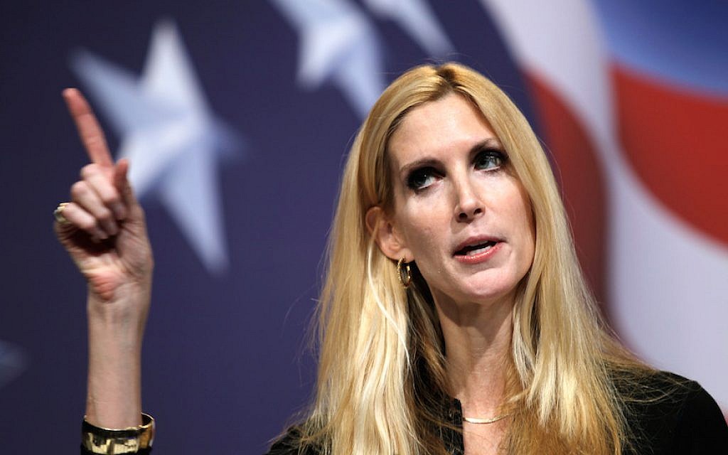 1024px x 640px - Ann Coulter says Jews, like rest of Democratic base, 'hate white men' | The  Times of Israel