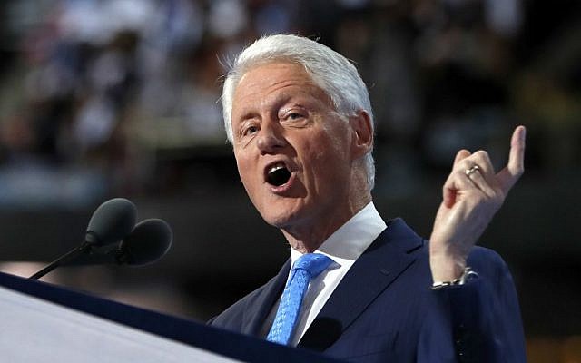 In this July 26, 2016 file photo, former president Bill Clinton speaks during the second day of the Democratic National Convention in Philadelphia. (AP Photo/Carolyn Kaster, File)