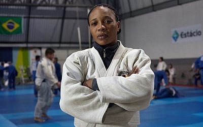 Judo athlete Yolande Mabika is shown after training in Rio de Janeiro. (International Olympic Committee)