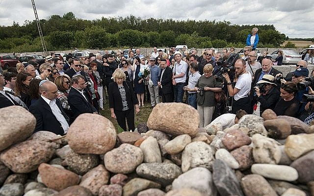 Jews from Poland and abroad gather for commemorations marking the 75th anniversary of a massacre of Jews in Jedwabne, Poland, on July 10, 2016. (AP Photo/Michal Kosc)