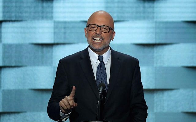 Rep. Ted Deutch on the fourth day of the Democratic National Convention at the Wells Fargo Center in Philadelphia, July 28, 2016. (Alex Wong/Getty Images via JTA)