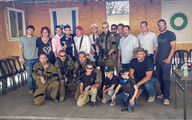 James Caan and his entourage visiting in Gush Etzion, 2016 (Courtesy Or Gefen)