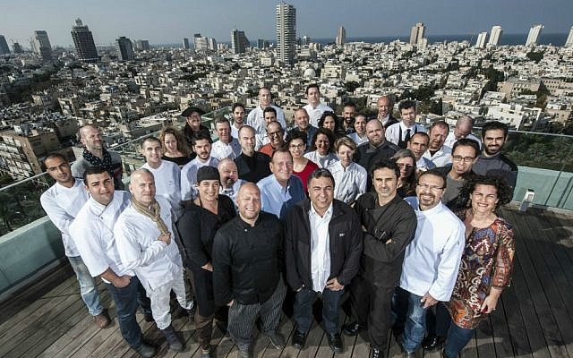 Some of Tel Aviv-Jaffa's chefs pose for the recent issue of Conde Nast Traveler, in which Tel Aviv-Jaffa is ranked fifth for cities with great food. (Courtesy Iliya Melinkov)