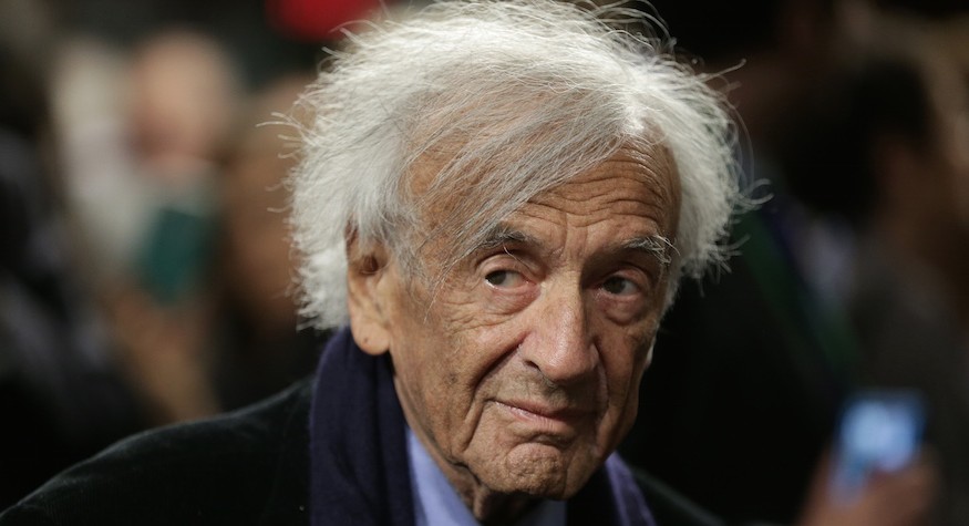Nobel Peace Laureate Elie Wiesel arrives for a roundtable discussion on Capitol Hill, Washington, DC March 2, 2015. (Win McNamee/Getty Images via JTA)