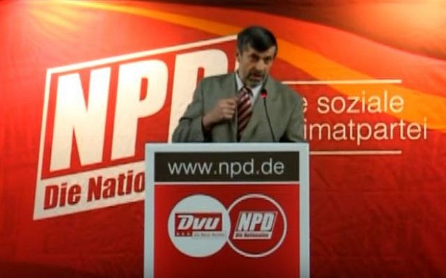 Far-right German politician Hans Püschel. (YouTube/infothekdessau)