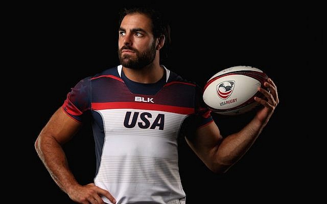 Nate Ebner posing for a portrait at the Olympic Training Center in Chula Vista, Calif., July 21, 2016. (Sean M. Haffey/Getty Images)