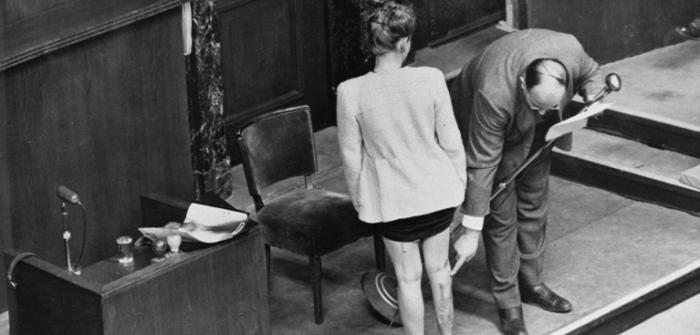 One of 85 witnesses who testified during the 'Doctors' Trial' at Nuremberg, Germany in 1946 (Public domain)