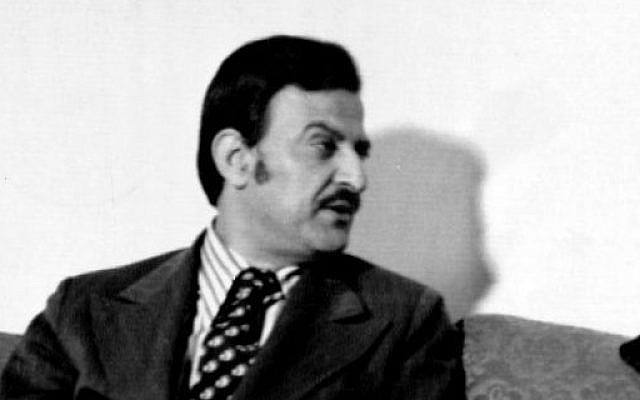 Mahmoud Abbas in Nicosia, Cyprus, March 31, 1975, during a meeting to discuss the opening of a Palestine Liberation Organization office on the island. (AP Photo)