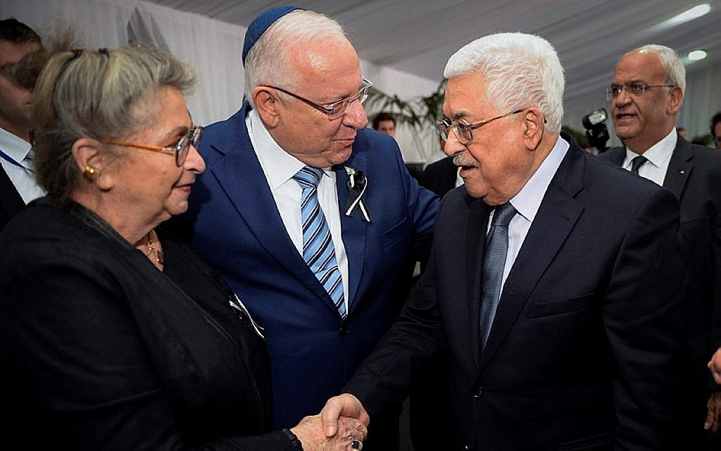 Abbas calls Rivlin to offer condolences on wife’s passing