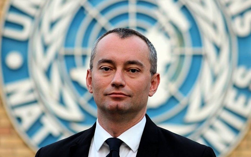UN Special Coordinator Nikolay Mladenov, February 9, 2015. (CC BY-SA Ottokars, Wikipedia)