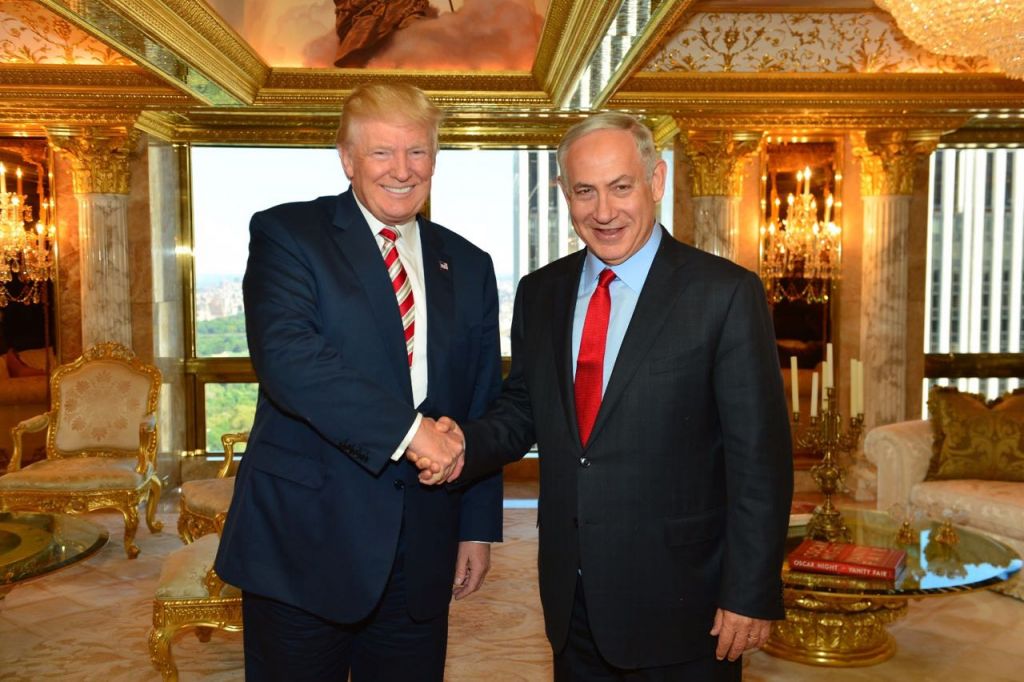 Image result for meeting between Netanyahu and trump