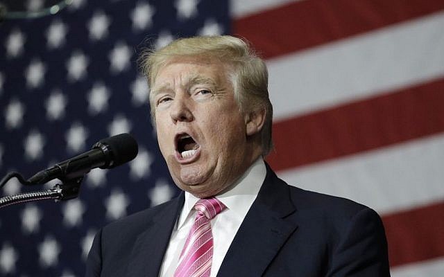 Republican presidential candidate Donald Trump speaks at a rally, Saturday, Oct. 1, 2016, in Manheim, Pa. (AP/John Locher)