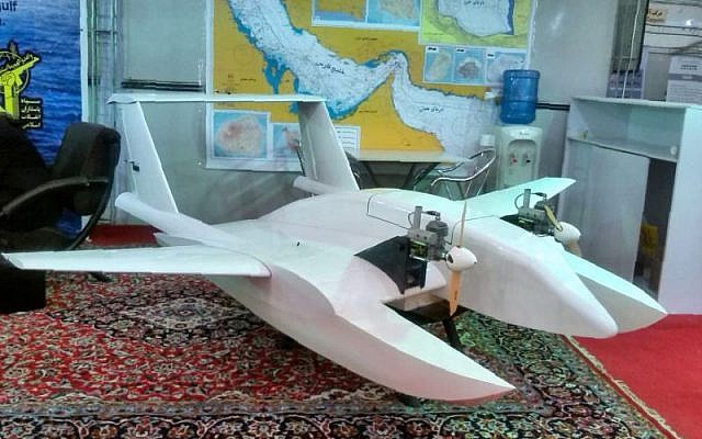 A suicide drone developed by Iran's elite Revolutionary Guards, October 26, 2016 (AFP)