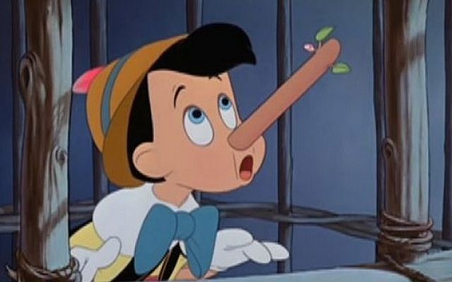 An image of Pinocchio from the self-titled 1940 Disney cartoon. (screen capture: YouTube)