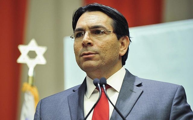 Israel's UN Ambassador Danny Danon at an anti-BDS conference held at the UN headquarters in New York on November 17, 2016. (Harel Rintzler)