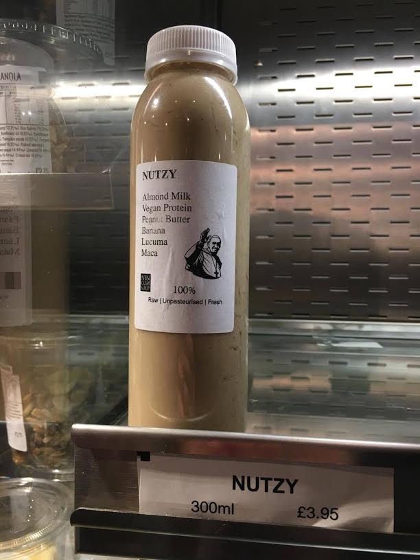 Nazi-themed smoothie drink sold in London cafe , November 25, 2016 (Campaign Against Antisemitism)