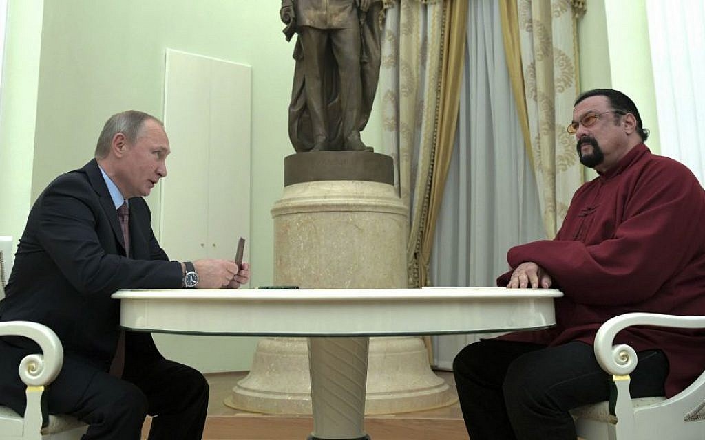 Putin gives Russian passport to US actor Steven Seagal | The Times of Israel