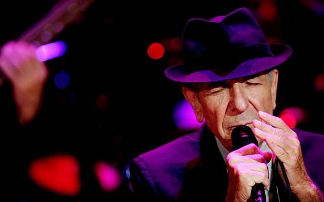 Leonard Cohen during a concert in Ramat Gan, Israel, September 24, 2009. (Marko / Flash90)