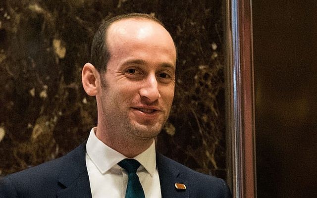 Stephen Miller in the lobby of Trump Tower in New York City, Nov. 11, 2016. (Drew Angerer/Getty Images)