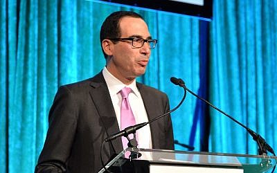 Steven Mnuchin speaking at City Harvest: An Event Of Practical Magic in New York City, April 24, 2014. (Andrew H. Walker/Getty Images for City Harvest)
