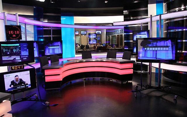 A view of the television studios of the Knesset Channel, at the Knesset, Jan 19, 2011. (Isaac Harari/FLASH90)