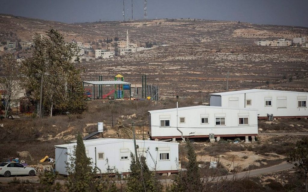 View of the Amona outpost in the West Bank, on November 28, 2016. (Hadas Parush/Flash90)