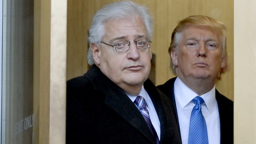 Donald Trump and attorney David Friedman exit the Federal Building, following an appearance in US Bankruptcy Court on February 25, 2010, in Camden, New Jersey. (Bradley C Bower/Bloomberg News, via Getty Images / JTA)