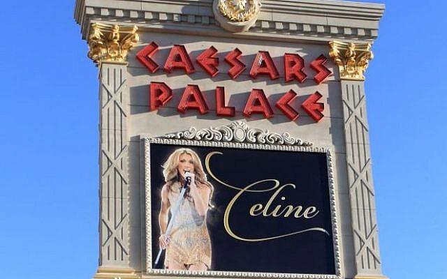 Caesars Palace Hotel and Casino advertising performer Celine Dion On July 2, 2012. Getty Images/iStock/ffooter)
