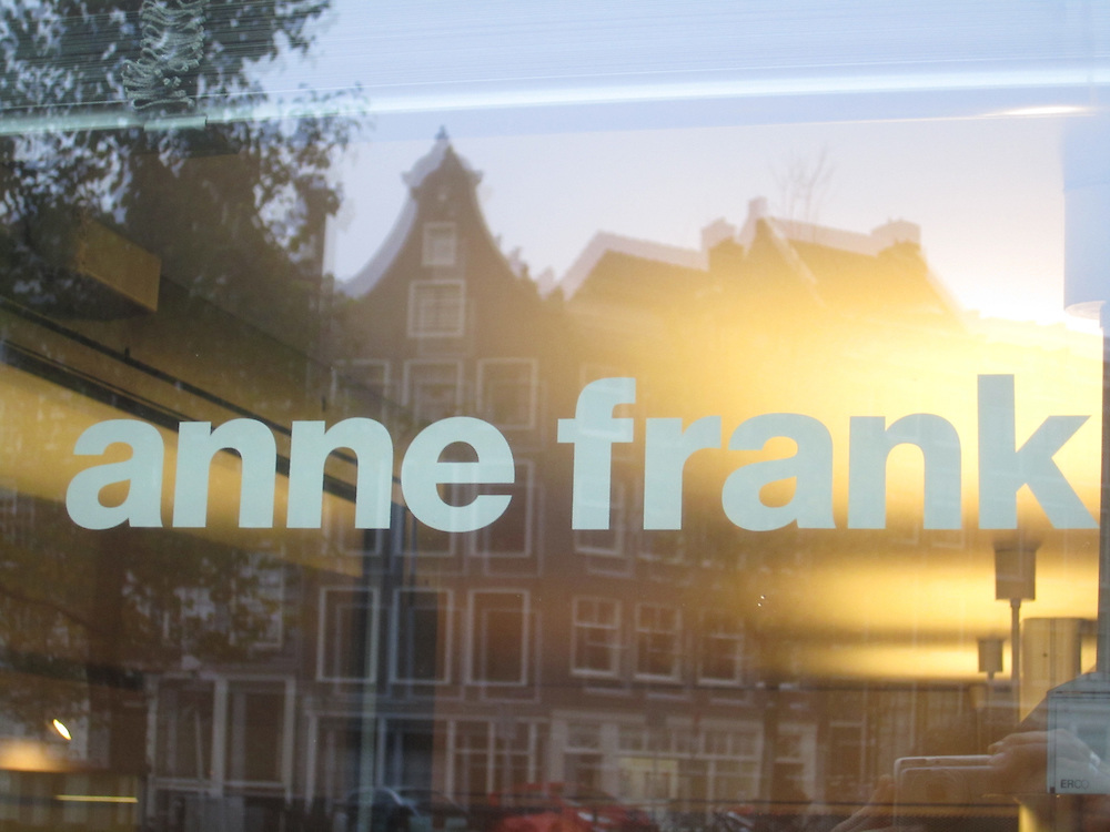 Exterior of the Anne Frank House in Amsterdam, November 2014 (Matt Lebovic/The Times of Israel)