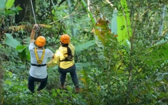 Illustrative: People on the 'Flight of the Gibbon' zipline tour in Chaing Mai, Thailand. (screen capture: YouTube)