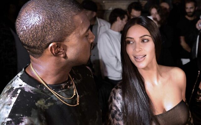 Kanye West (Ye) and Kim Kardashian attending the Off-white 2017 Spring/Summer ready-to-wear collection fashion show in Paris, France, on September 29, 2016. (AFP/Alain Jocard/File)