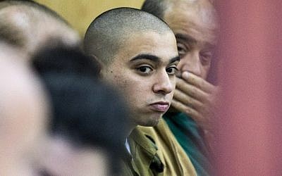 Elor Azaria, who shot dead a wounded Palestinian assailant, arrives at the military court in Tel Aviv on January 31, 2017. (AFP/Jack Guez)