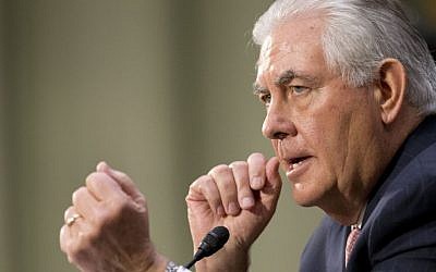 Secretary of State-designate Rex Tillerson testifies on Capitol Hill in Washington, Wednesday, Jan. 11, 2017, at his confirmation hearing before the Senate Foreign Relations Committee. (AP Photo/Steve Helber)