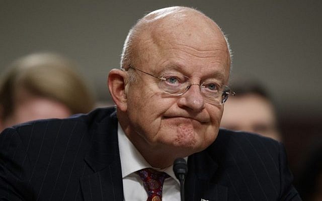Director of National Intelligence James Clapper testifies on Capitol Hill in Washington, Thursday, Jan. 5, 2017, before the Senate Armed Services Committee hearing: "Foreign Cyber Threats to the United States." (AP Photo/Evan Vucci)