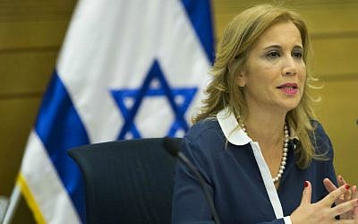 Yesh Atid MK Aliza Lavie attends a Status of Women committee meeting in the Israeli Knesset on September 3, 2014. (Noam Revkin Fenton Flash90)