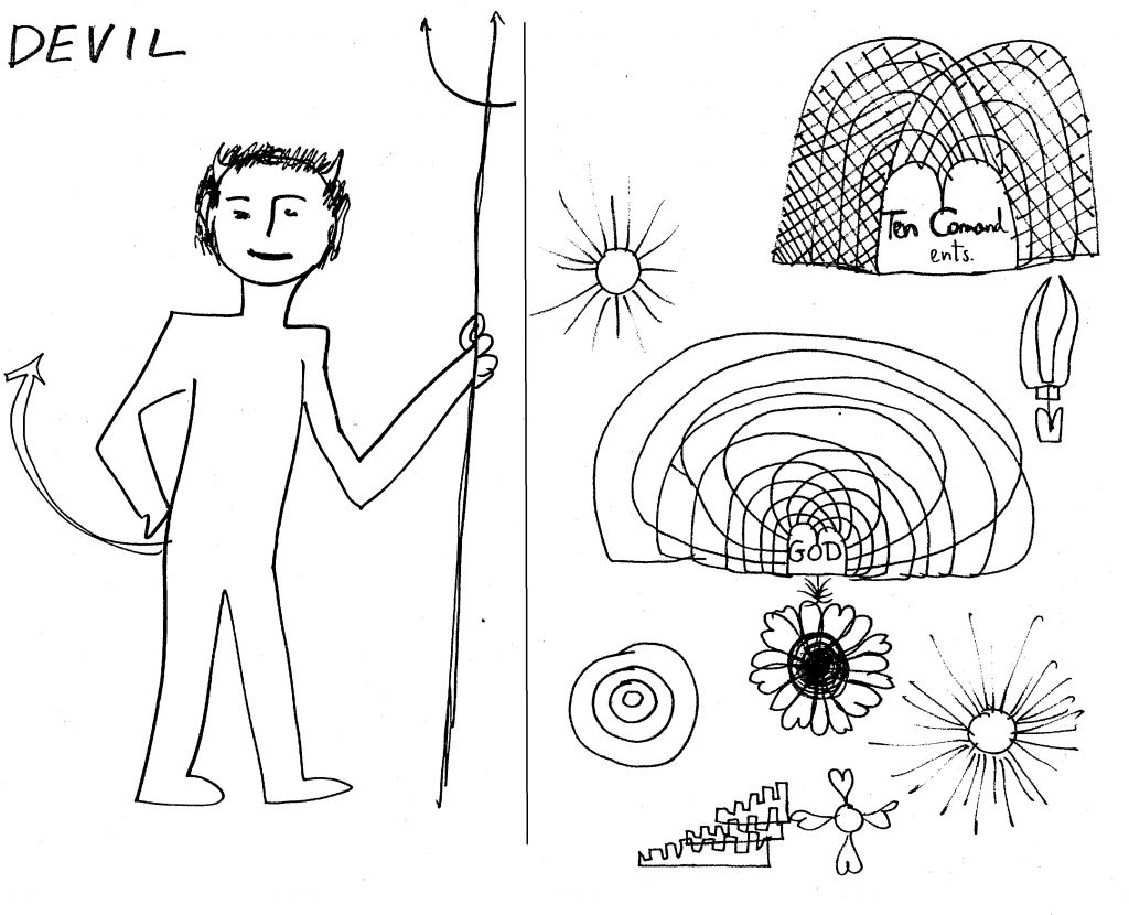Declassified CIA documents show Uri Geller's attempt (r) to copy a drawing using only his psychic powers (CIA)