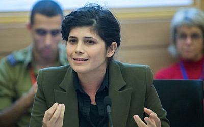 Likud MK Sharren Haskel attends a debate of the Knesset Health Committee regarding a reform to ease access to medical cannabis, January 9, 2017. (Yonatan Sindel/FLASH90) 
