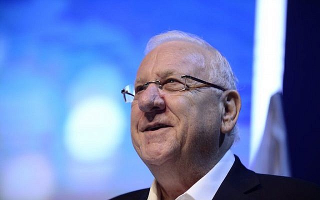President Reuven Rivlin speaks at the Annual International Conference of the Institute for National Security Studies in Tel Aviv,  January 23, 2017. (Tomer Neuberg/FLASH90)