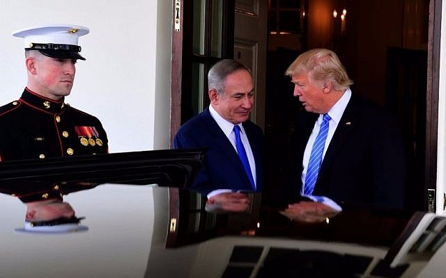 PM Netanyahu and US President Donald Trump at the White House, February 15, 2017 (Avi Ohayun/GPO)