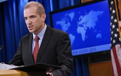 State Department acting spokesperson Mark Toner speaks during a briefing in the State Department on March 7, 2017 in Washington, DC. (AFP PHOTO / Mandel Ngan) 