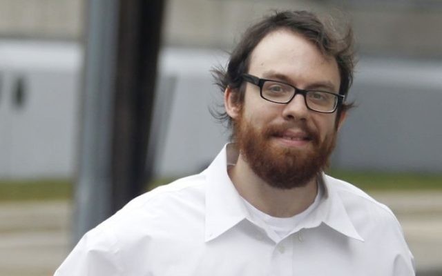 Notorious computer hacker and internet troll Andrew Auernheimer leaves the Martin Luther King, Jr. Courthouse after posting bail in Newark, NJ on February 28, 2011. (AP Photo/Julio Cortez)