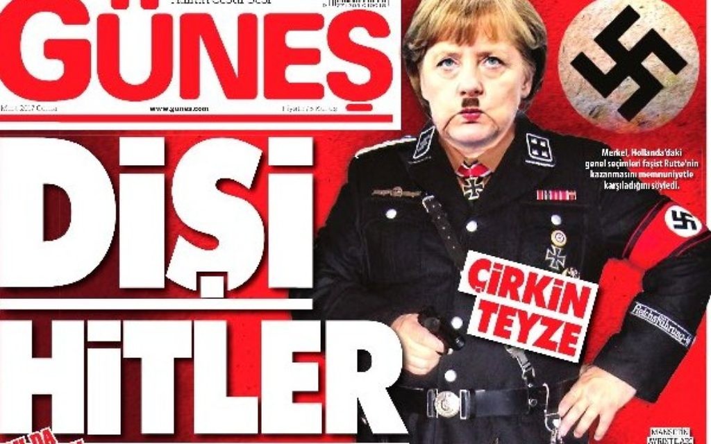 Turkish Daily Depicts Merkel As Frau Hitler On Front Page The Times