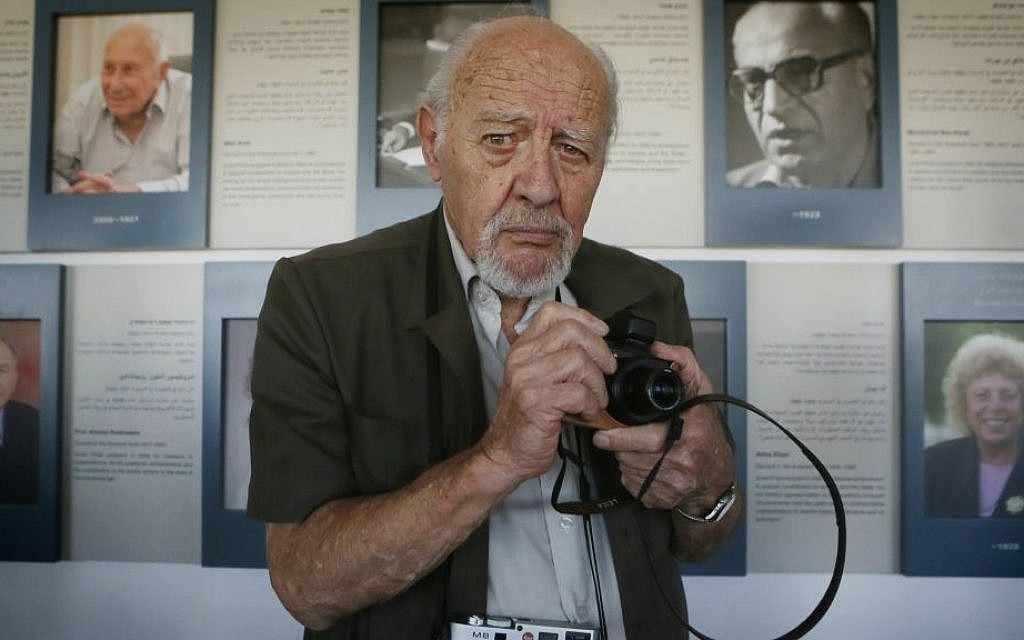 David Rubinger in 2013; the famed photojournalist died Wednesday, March 1, at age 92 (Miriam Alster/Flash 90)