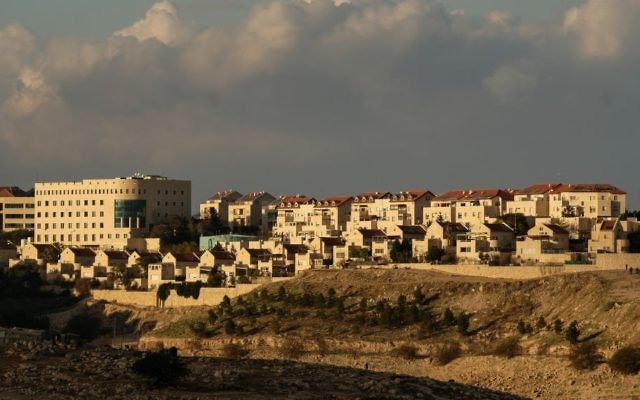 View of the Israeli settlement of Ma'ale Adumin, in the West Bank on January 4, 2017. (Yaniv Nadav/Flash90)