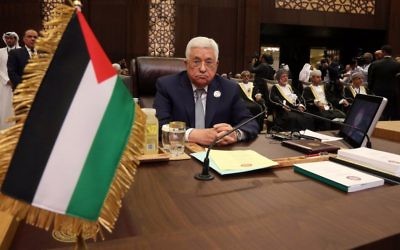 Palestinian President Mahmoud Abbas attends the summit of the Arab League at the Dead Sea, Jordan, Wednesday, March 29, 2017. (AP Photo/ Raad Adayleh)
