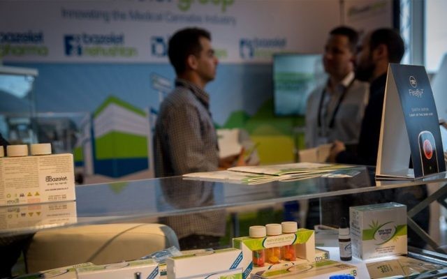 The annual CannaTech event held in Tel Aviv brings together cannabis professionals from Israel and abroad. March 20, 2017. (Miriam Alster/Flash90)